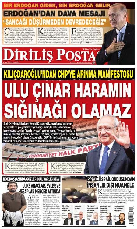 21 Mayıs 2026 Diriliş Postası Gazetesi Manşetleri