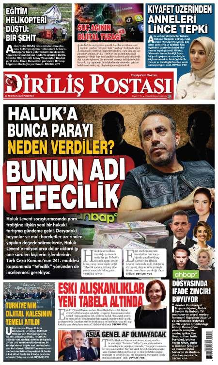 23 Temmuz 2026 Diriliş Postası Gazetesi Manşetleri