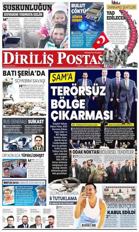 23 Aralık 2025 Diriliş Postası Gazetesi Manşetleri