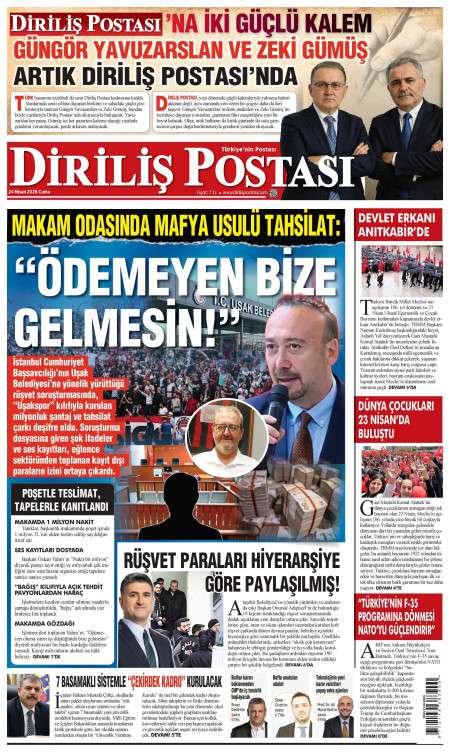 24 Nisan 2026 Diriliş Postası Gazetesi Manşetleri