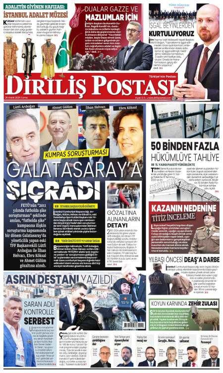 26 Aralık 2025 Diriliş Postası Gazetesi Manşetleri