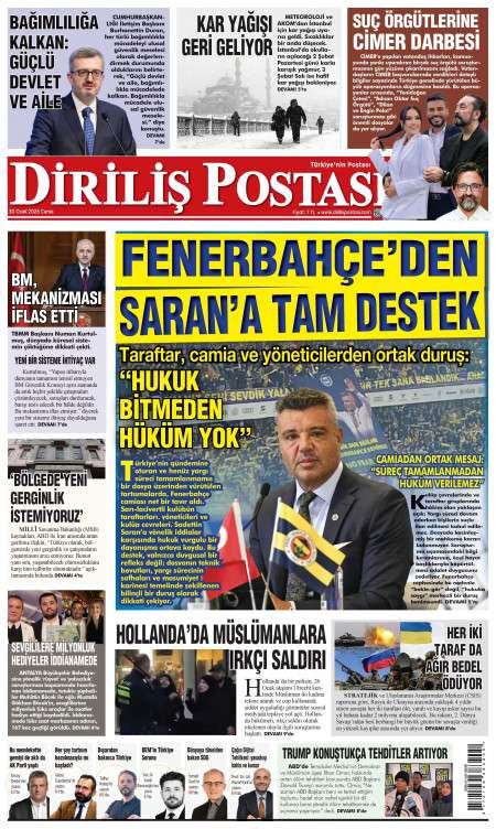 30 Ocak 2026 Diriliş Postası Gazetesi Manşetleri
