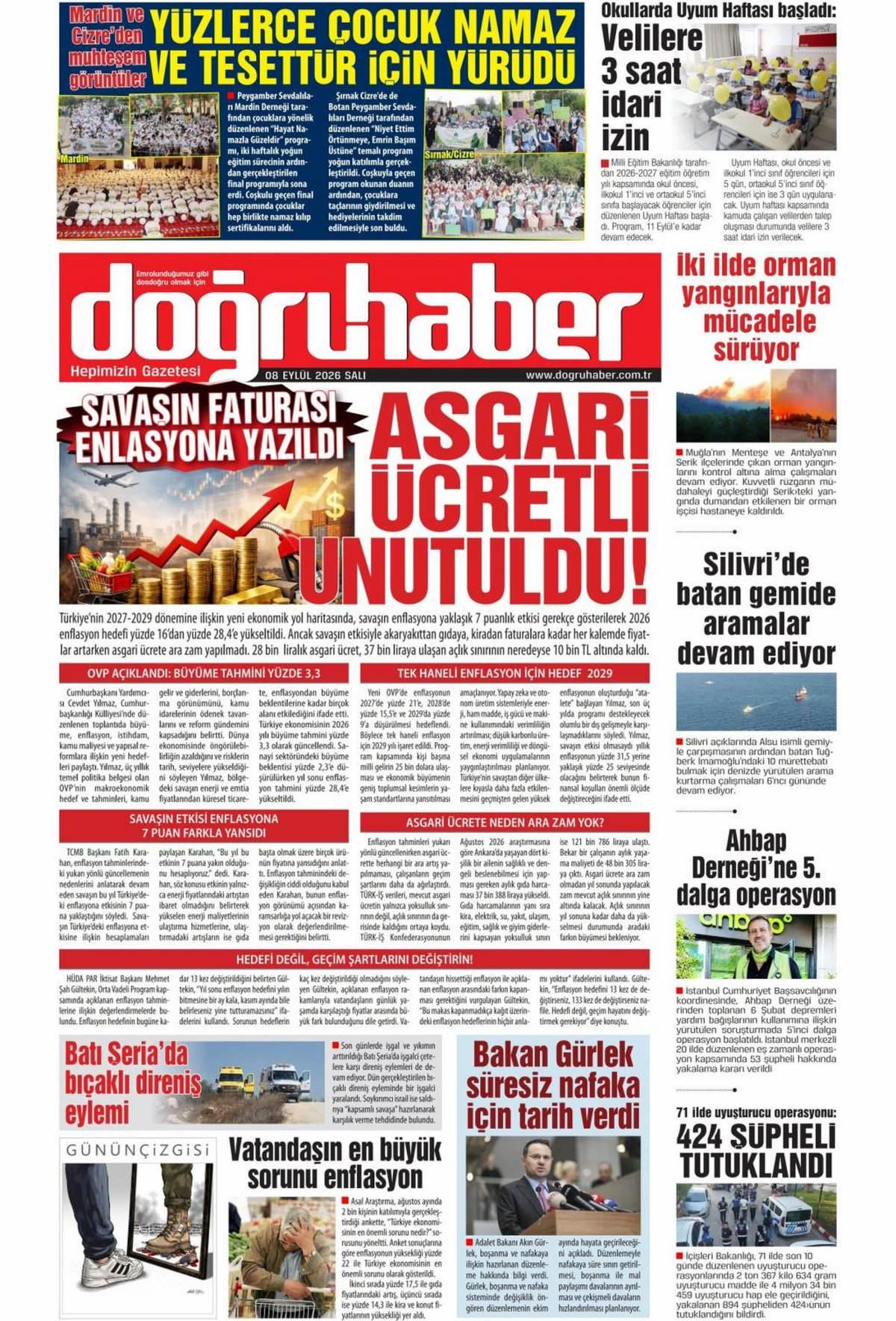 Doğru Haber Gazetesi, Günlük Gazete Manşetleri - Haber7 - Haber - Habe