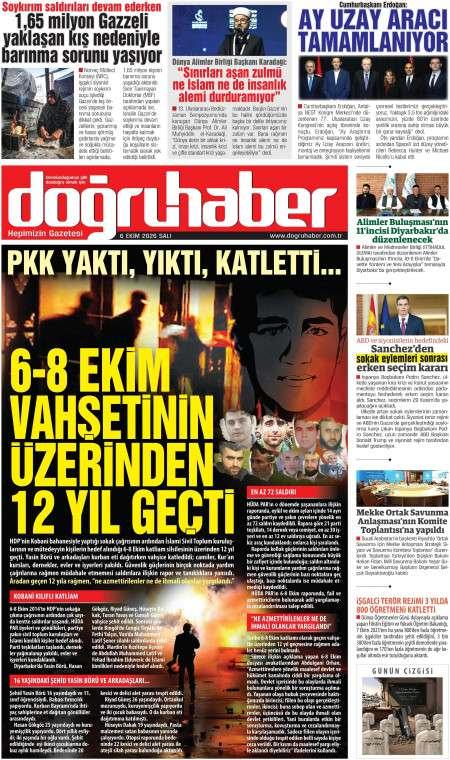 07 Ekim 2026 Doğru Haber Gazetesi Manşetleri