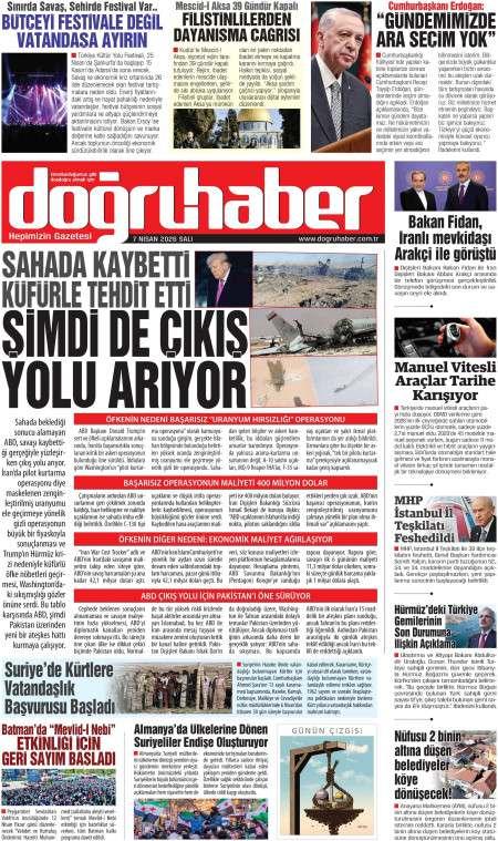 07 Nisan 2026 Doğru Haber Gazetesi Manşetleri