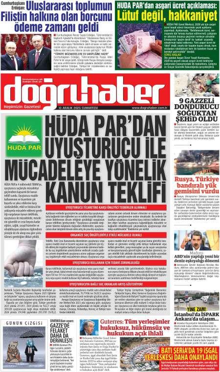 13 Aralık 2025 Doğru Haber Gazetesi Manşetleri