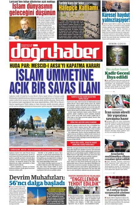 17 Mart 2026 Doğru Haber Gazetesi Manşetleri