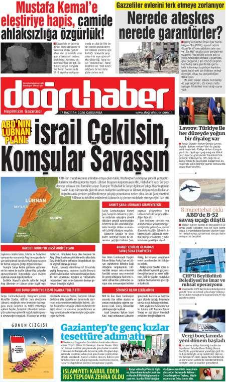 18 Haziran 2026 Doğru Haber Gazetesi Manşetleri