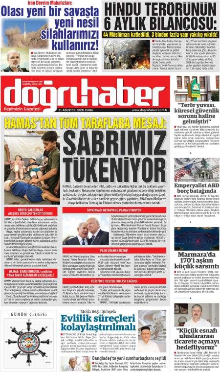 21 Ağustos 2026 Doğru Haber Gazetesi Manşetleri