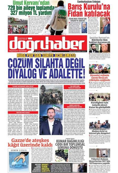 22 Ocak 2026 Doğru Haber Gazetesi Manşetleri