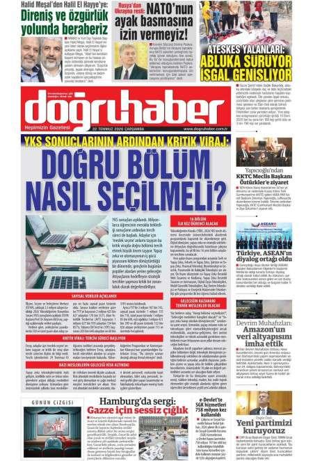 22 Temmuz 2026 Doğru Haber Gazetesi Manşetleri