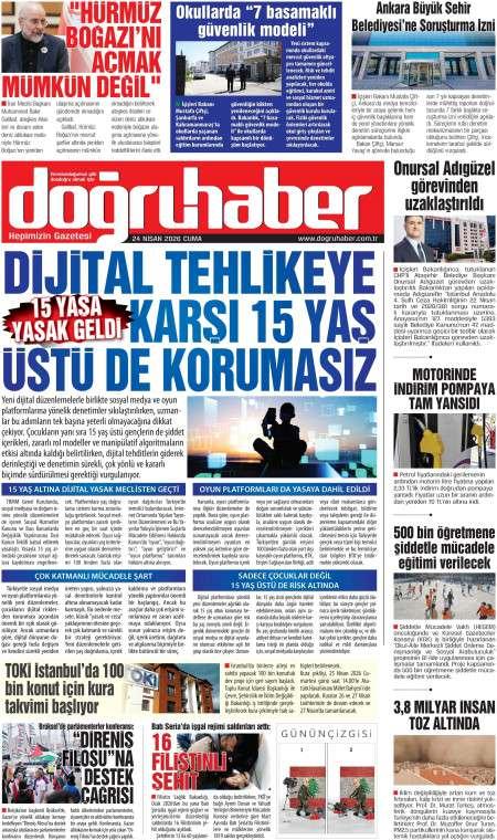 24 Nisan 2026 Doğru Haber Gazetesi Manşetleri