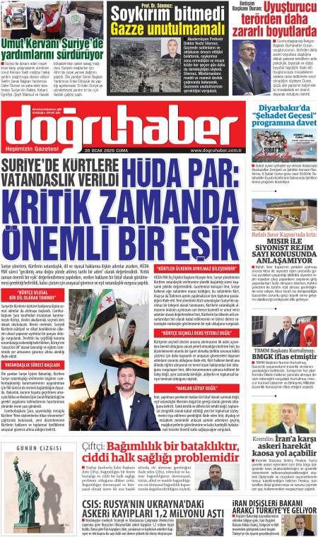 30 Ocak 2026 Doğru Haber Gazetesi Manşetleri