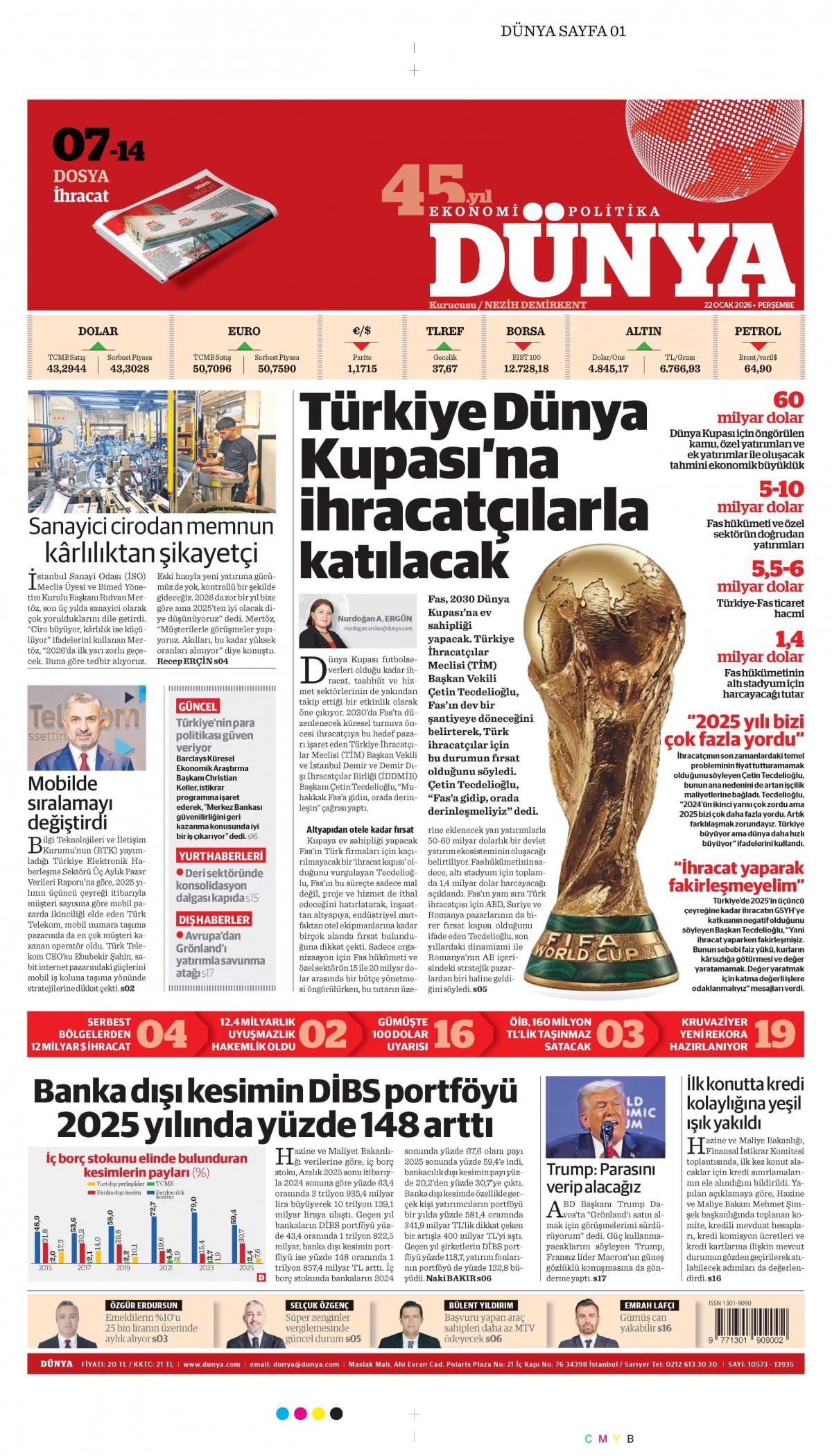 D&uuml;nya Gazetesi