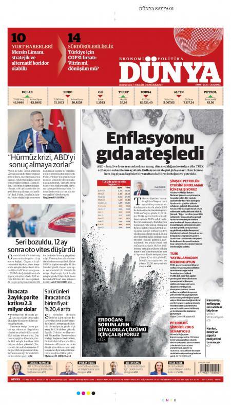 05 Mart 2026 Dünya Gazetesi Manşetleri
