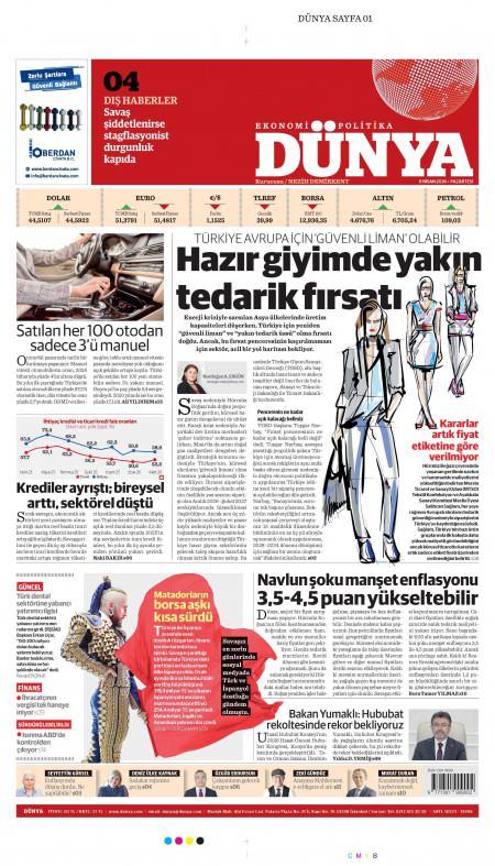 06 Nisan 2026 Dünya Gazetesi Manşetleri