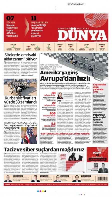 21 Mayıs 2026 Dünya Gazetesi Manşetleri