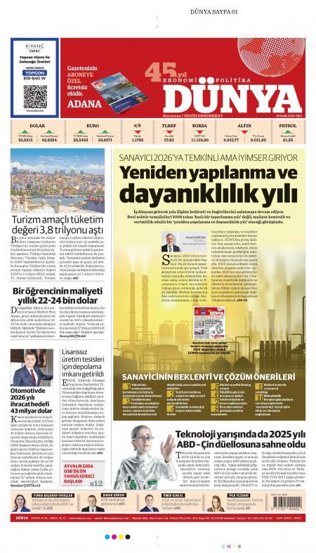 30 Aralık 2025 Dünya Gazetesi Manşetleri
