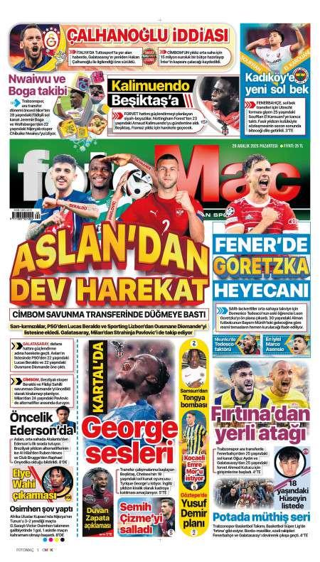 30 Aralık 2025 Fotomaç Gazetesi Manşetleri