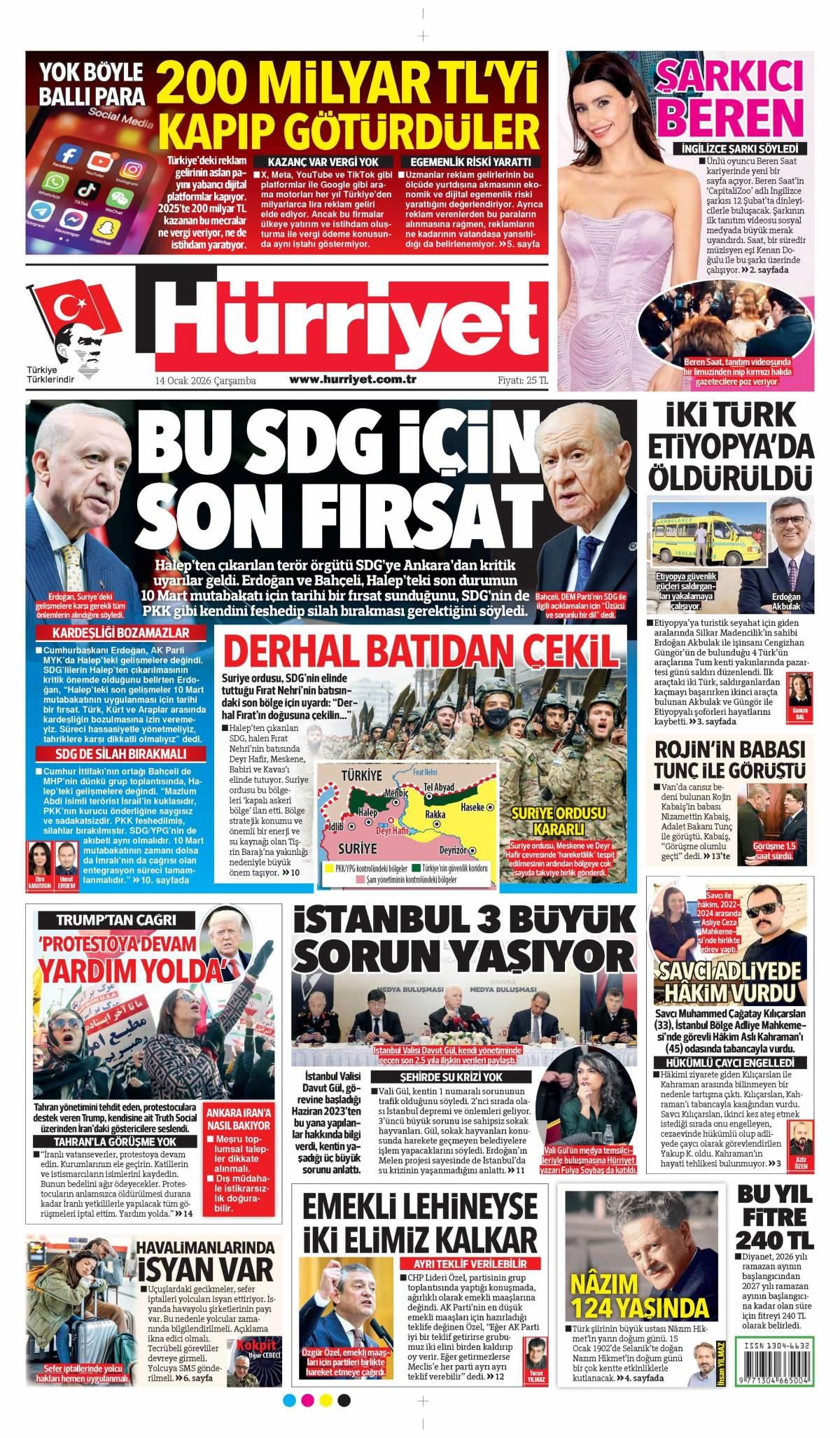 H&uuml;rriyet Gazetesi