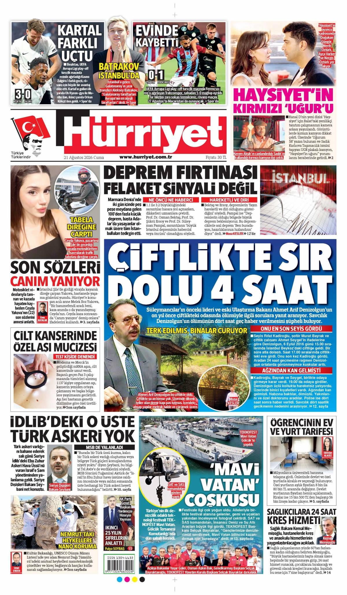 H&uuml;rriyet Gazetesi