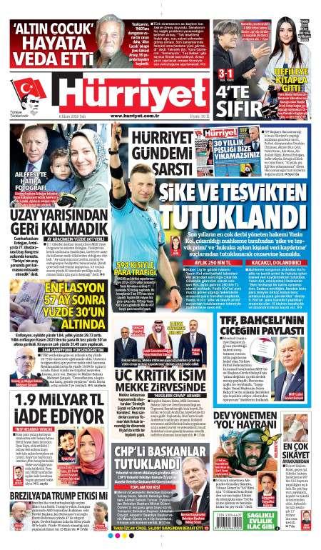 07 Ekim 2026 Hürriyet Gazetesi Manşetleri