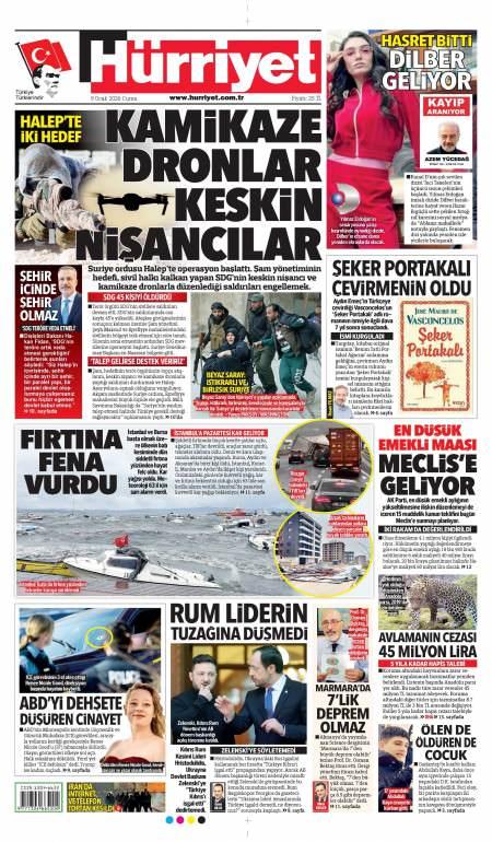 10 Ocak 2026 Hürriyet Gazetesi Manşetleri