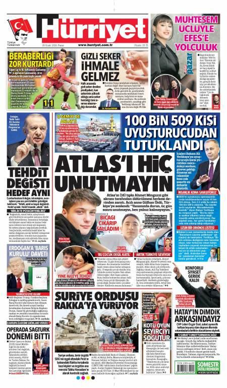 18 Ocak 2026 Hürriyet Gazetesi Manşetleri