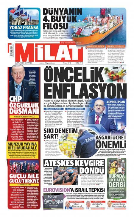 06 Aralık 2025 Milat Gazetesi Manşetleri