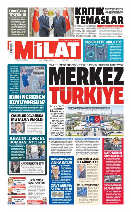 07 Temmuz 2026 Milat Gazetesi Manşetleri