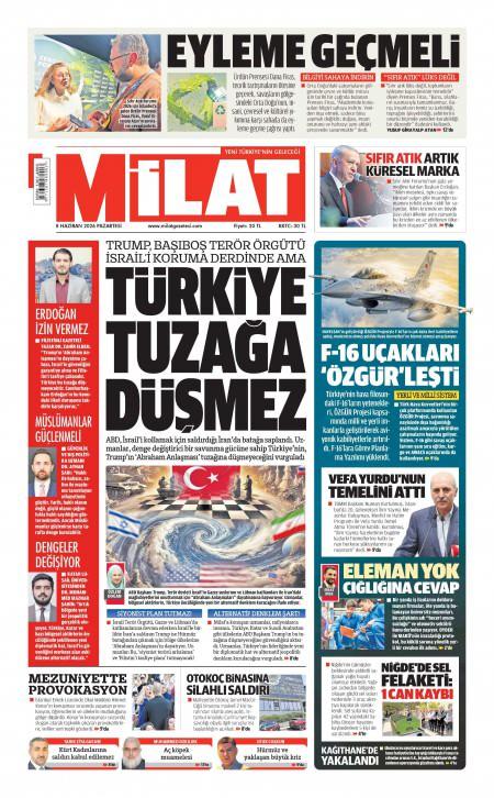 08 Haziran 2026 Milat Gazetesi Manşetleri