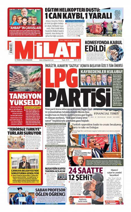 23 Temmuz 2026 Milat Gazetesi Manşetleri