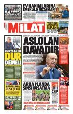 21 Mayıs 2026 Milat Gazetesi Manşetleri