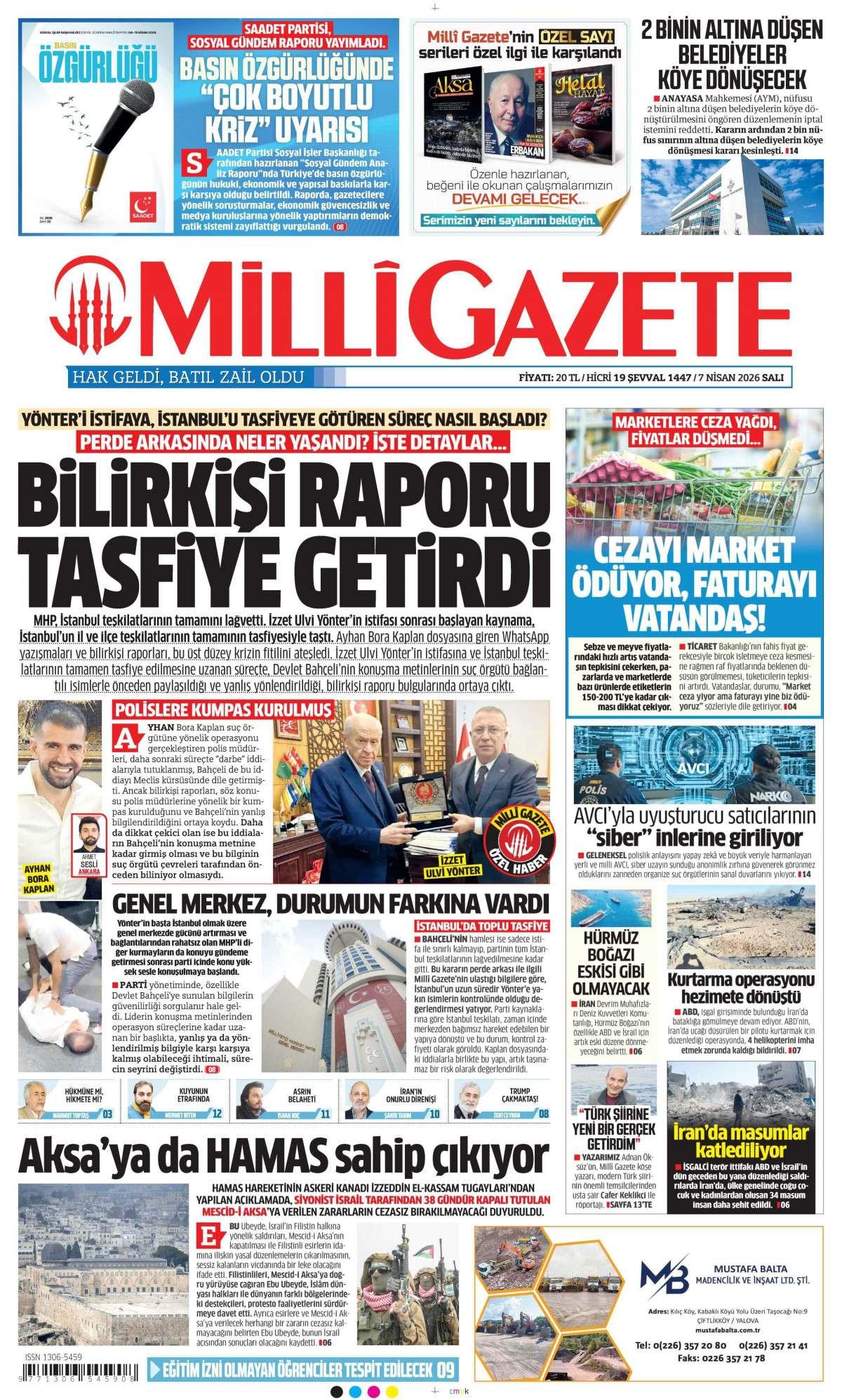 Milli Gazete Gazetesi