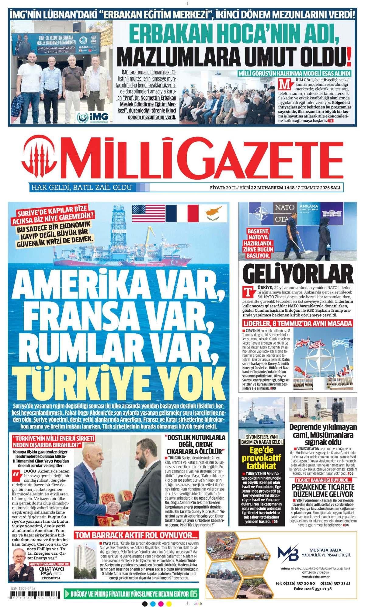 Milli Gazete Gazetesi
