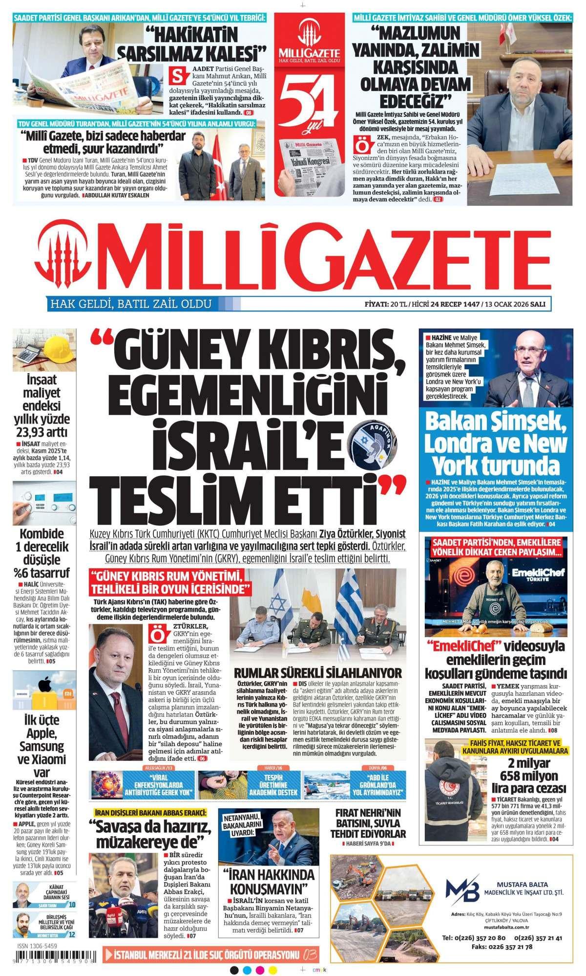 Milli Gazete Gazetesi
