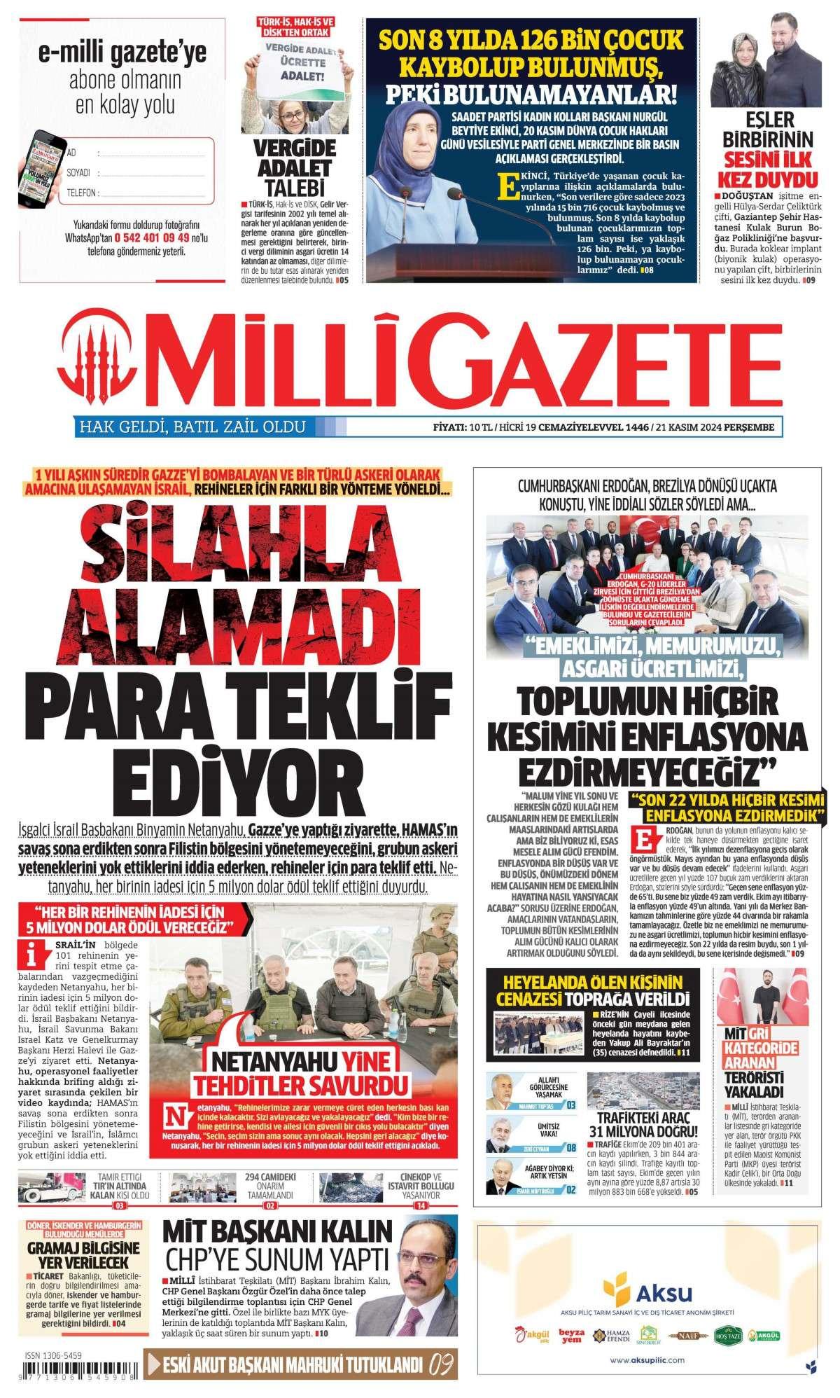 Milli Gazete Gazetesi