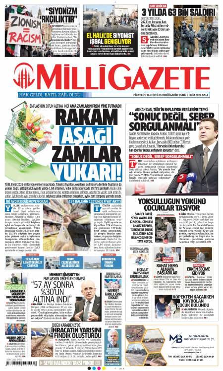 07 Ekim 2026 Milli Gazete Gazetesi Manşetleri