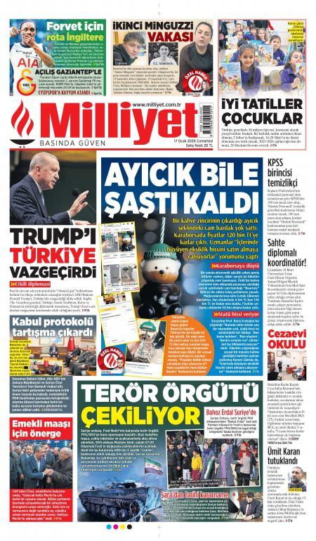 17 Ocak 2026 Milliyet Gazetesi Manşetleri