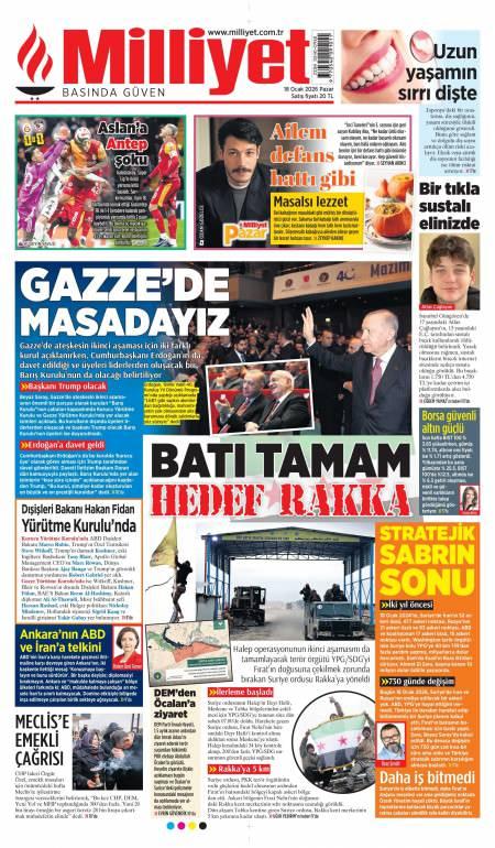 18 Ocak 2026 Milliyet Gazetesi Manşetleri