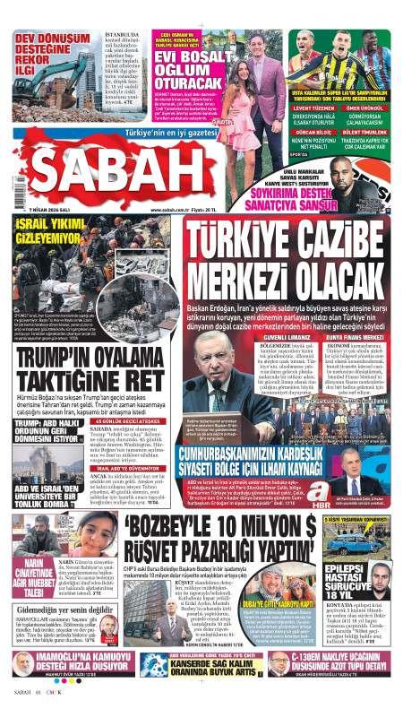 07 Nisan 2026 Sabah Gazetesi Manşetleri