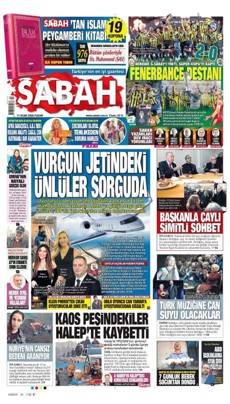 11 Ocak 2026 Sabah Gazetesi Manşetleri