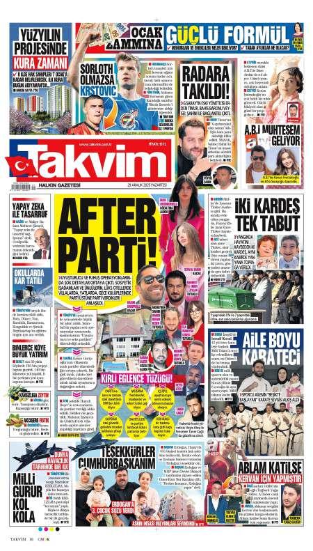30 Aralık 2025 Takvim Gazetesi Manşetleri