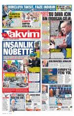 21 Mayıs 2026 Takvim Gazetesi Manşetleri