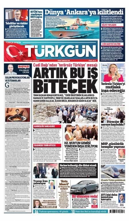 06 Temmuz 2026 Türkgün Gazetesi Manşetleri
