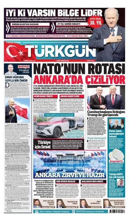 07 Temmuz 2026 Türkgün Gazetesi Manşetleri