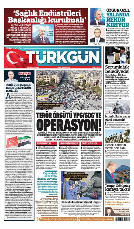10 Ocak 2026 Türkgün Gazetesi Manşetleri