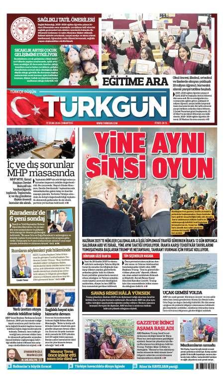 17 Ocak 2026 Türkgün Gazetesi Manşetleri