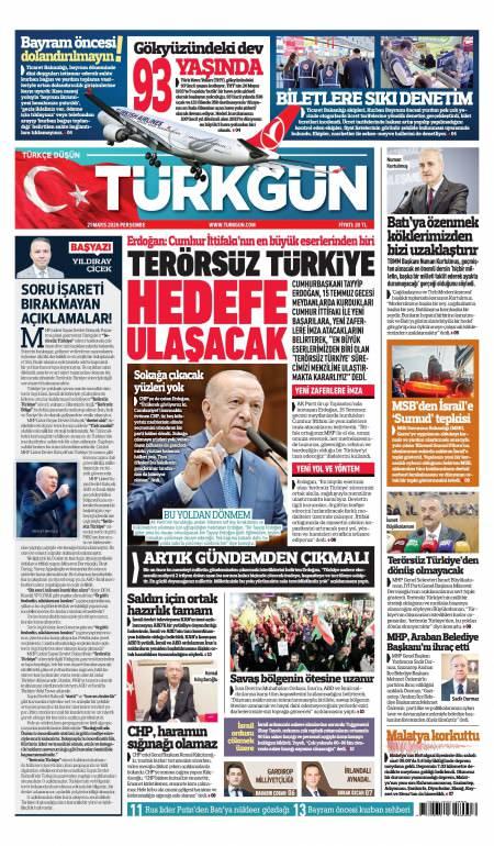 21 Mayıs 2026 Türkgün Gazetesi Manşetleri