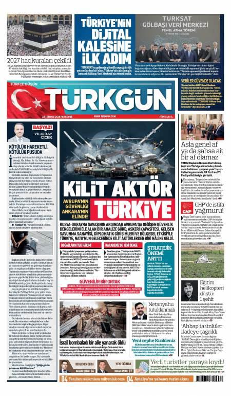 23 Temmuz 2026 Türkgün Gazetesi Manşetleri